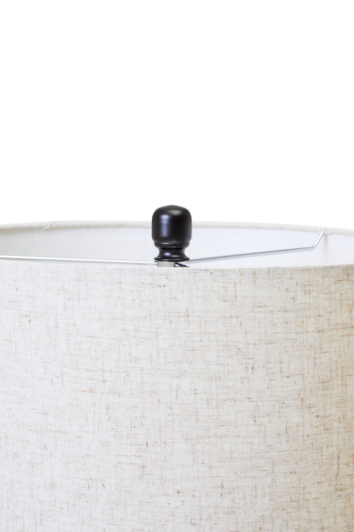 Lincoln Matte Black and Ivory Table Lamp