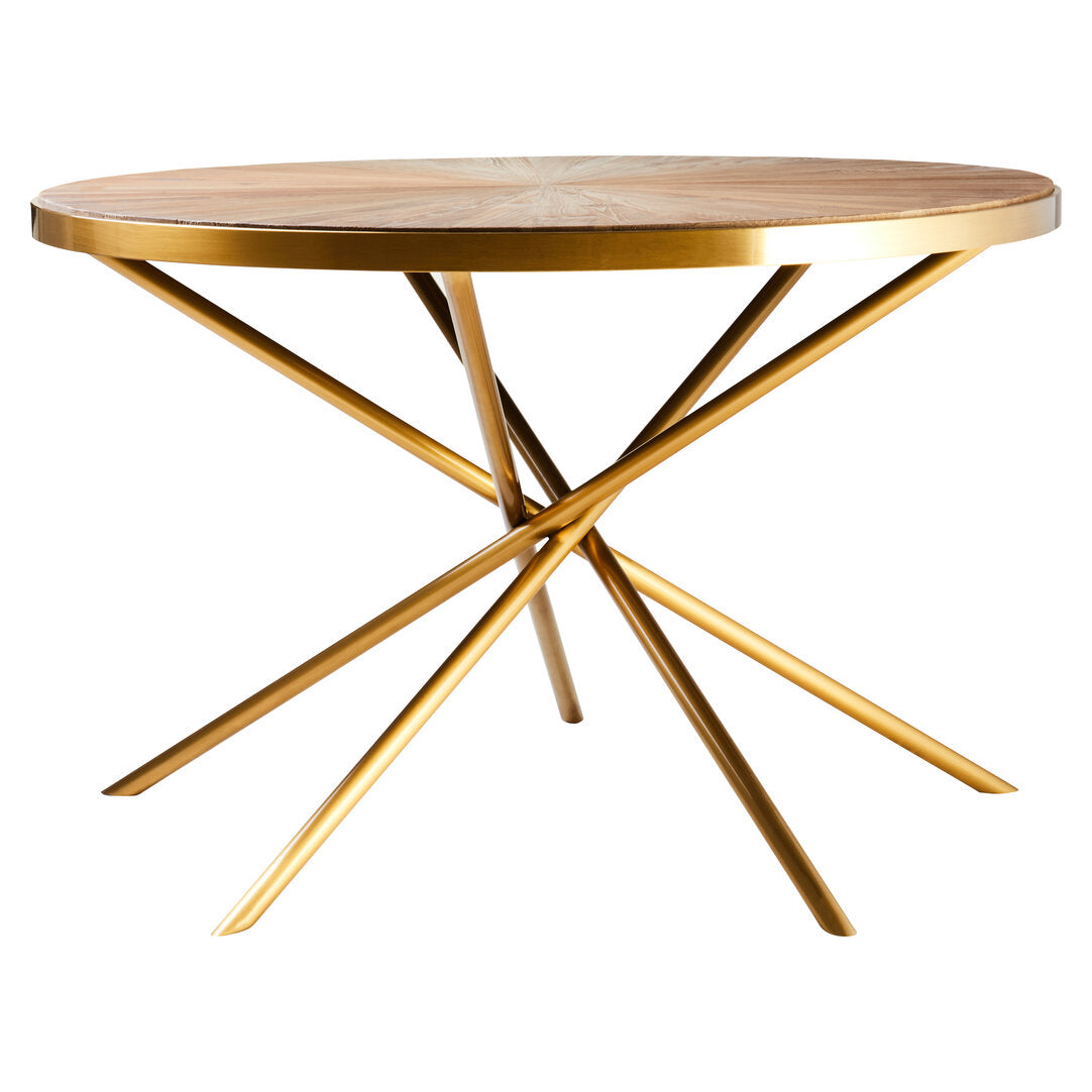 Laguna Round Fir Wood Dining Table with Splayed Legs