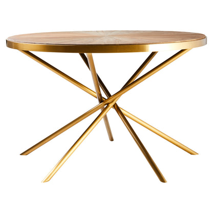Laguna Round Fir Wood Dining Table with Splayed Legs