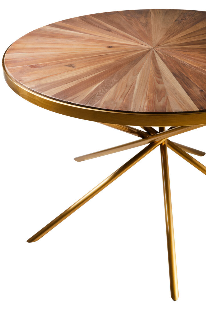 Laguna Round Fir Wood Dining Table with Splayed Legs