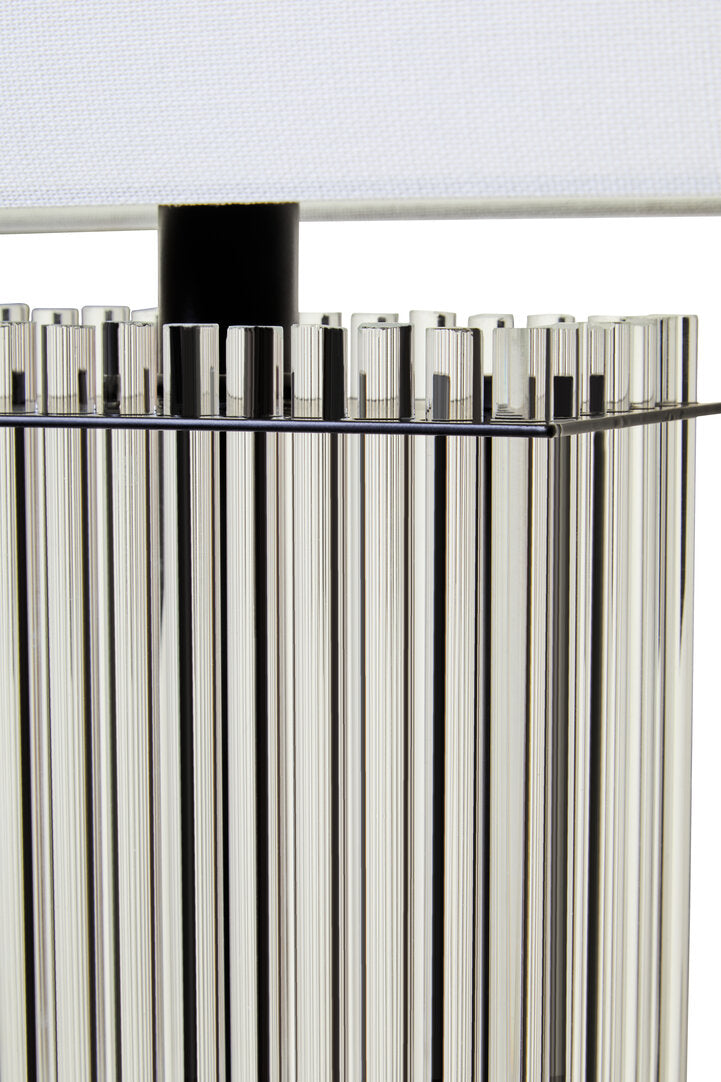 Norwich Clear Glass Table Lamp With Matte Black Base