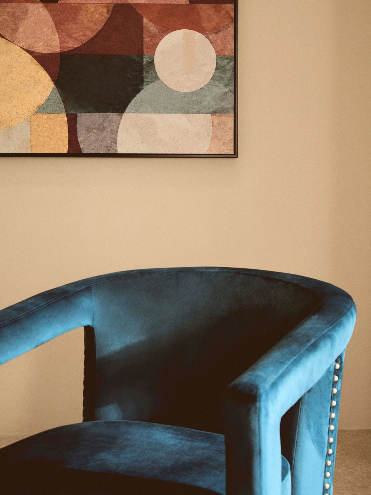 Ascot Velvet Swivel Chair #colour_blue