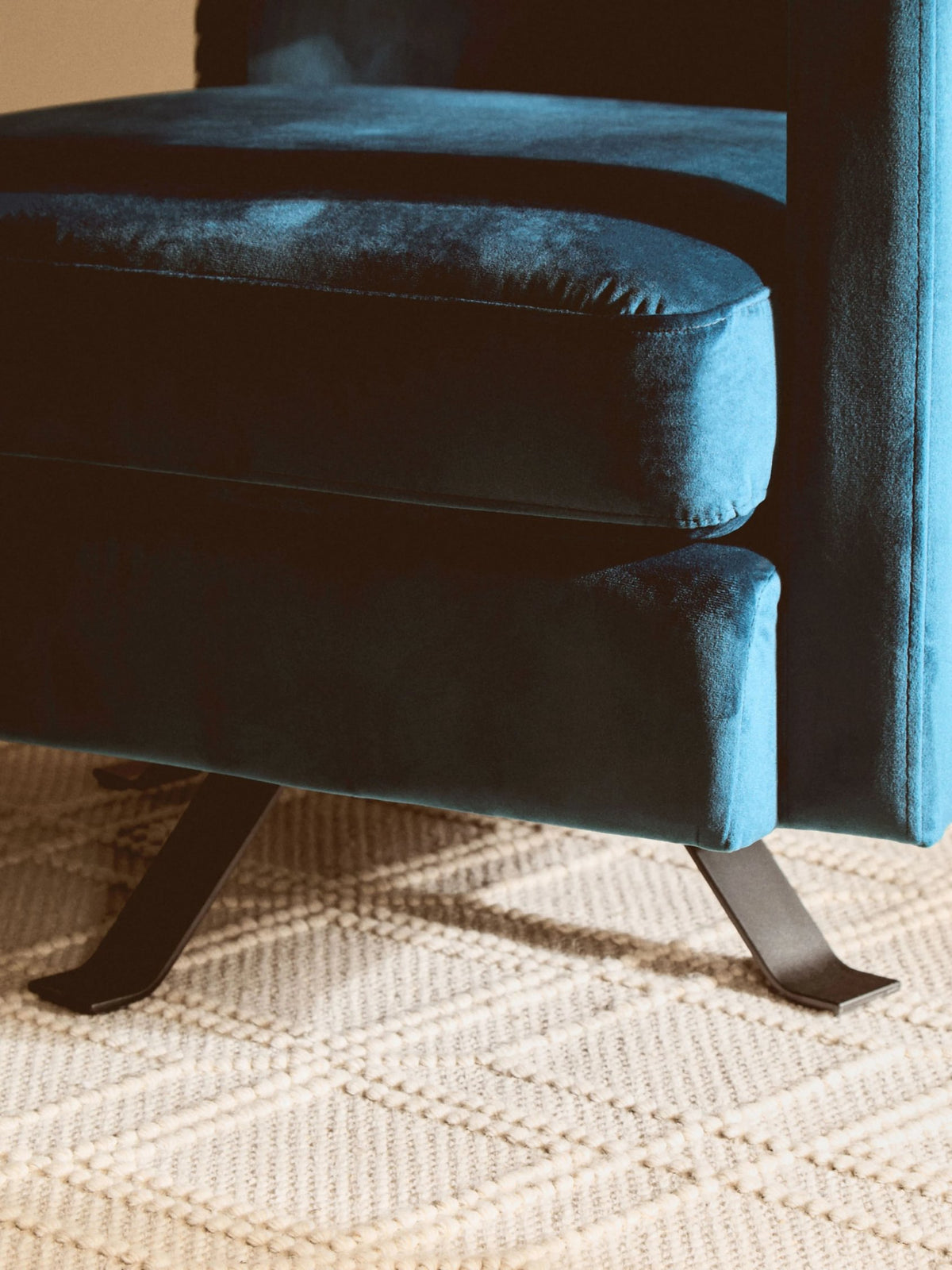 Ascot Velvet Swivel Chair #colour_blue