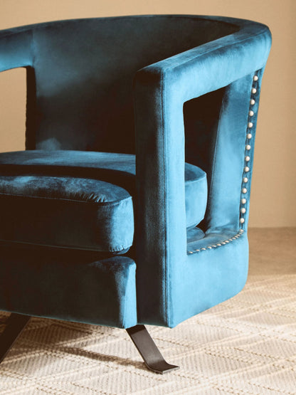 Ascot Velvet Swivel Chair 
