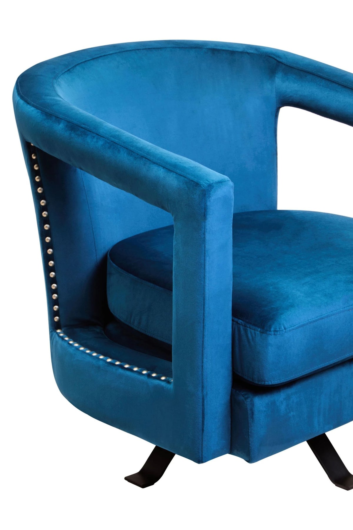 Ascot Velvet Swivel Chair 