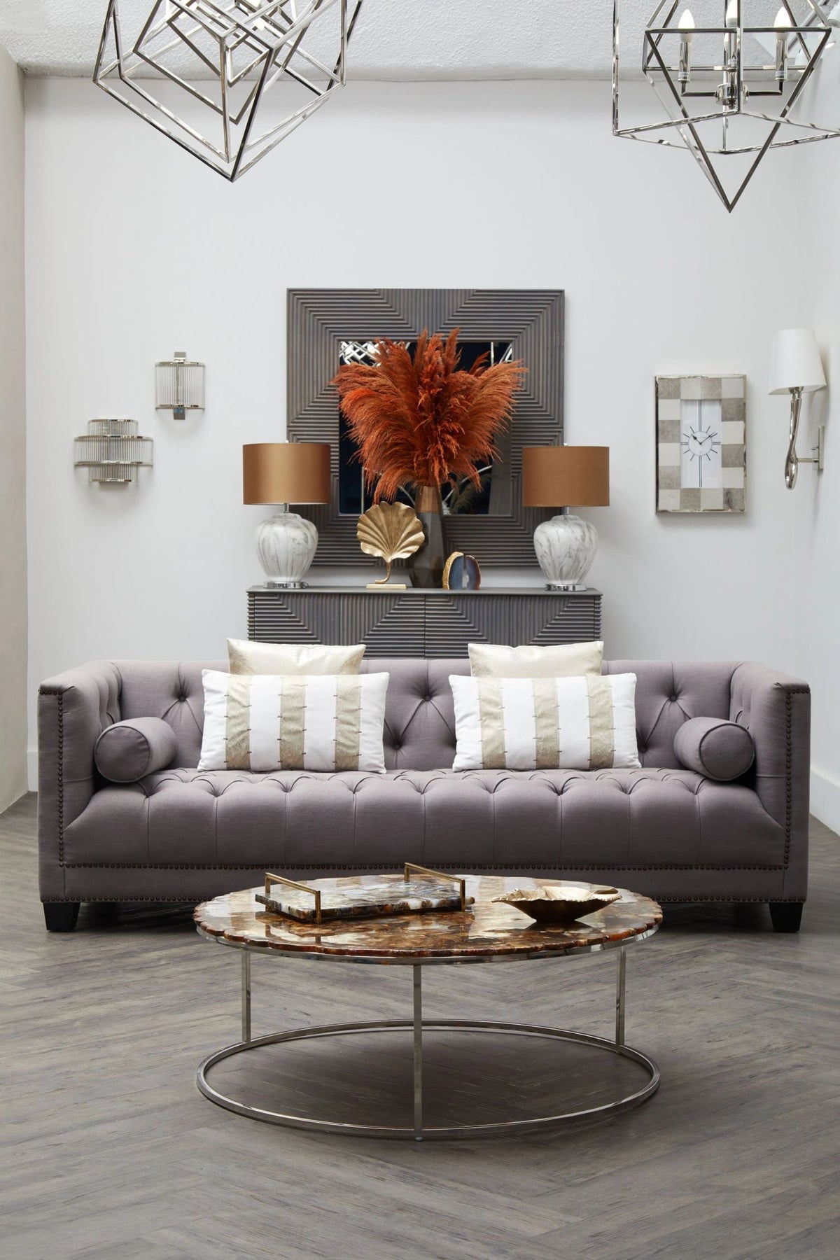 Somerton Agate Top Round Coffee Table