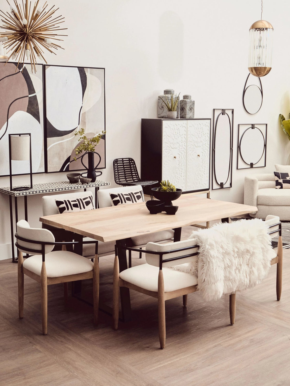 Seaford Mango Wood Live Edge Rectangular Dining Table