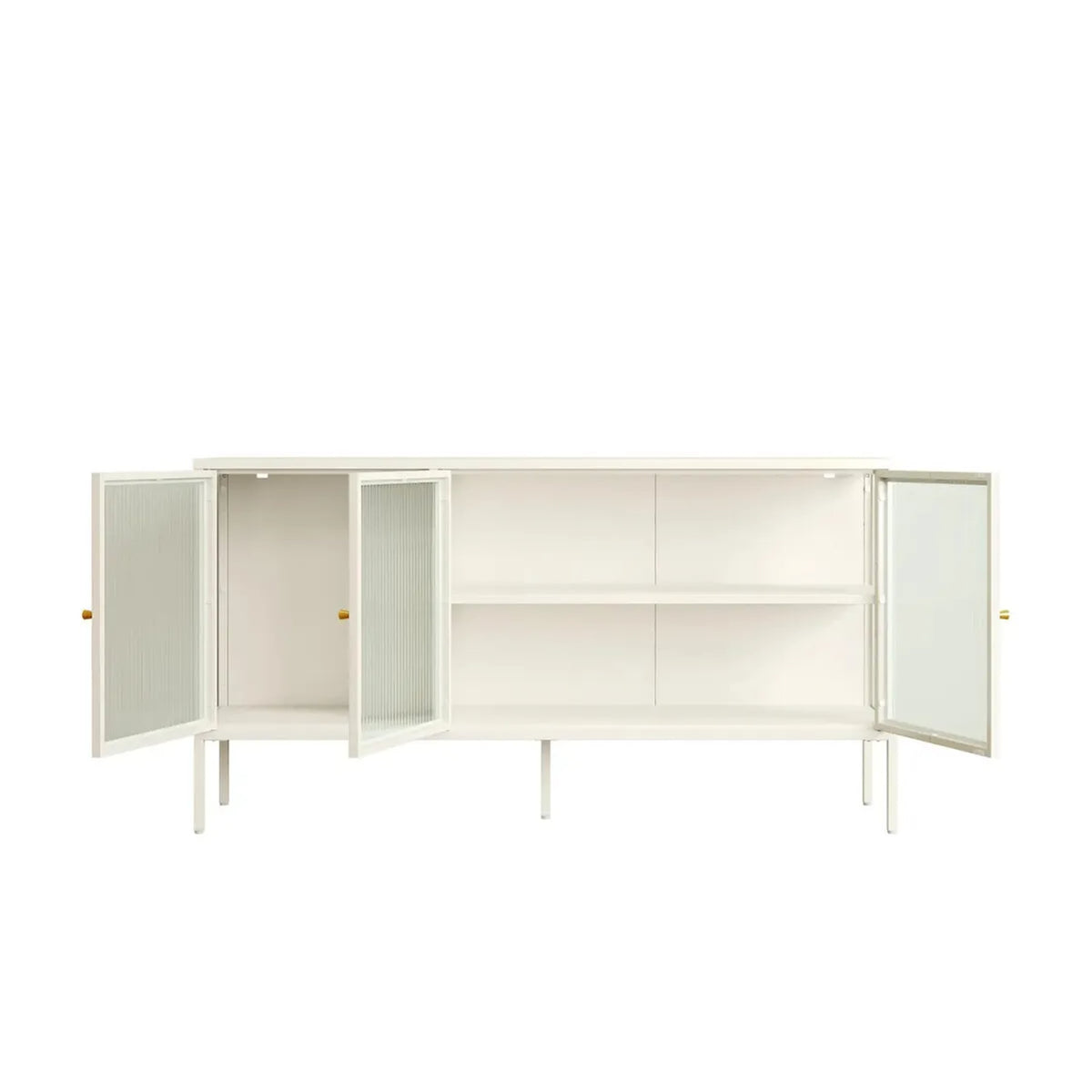 Ashford Metal Fluted Glass Door Sideboard 