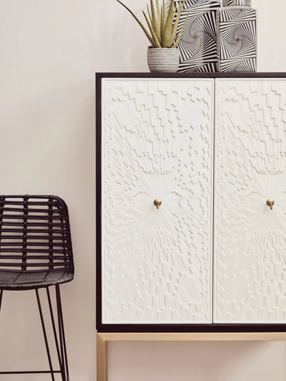 Cambridge Black and White Two Door Cabinet