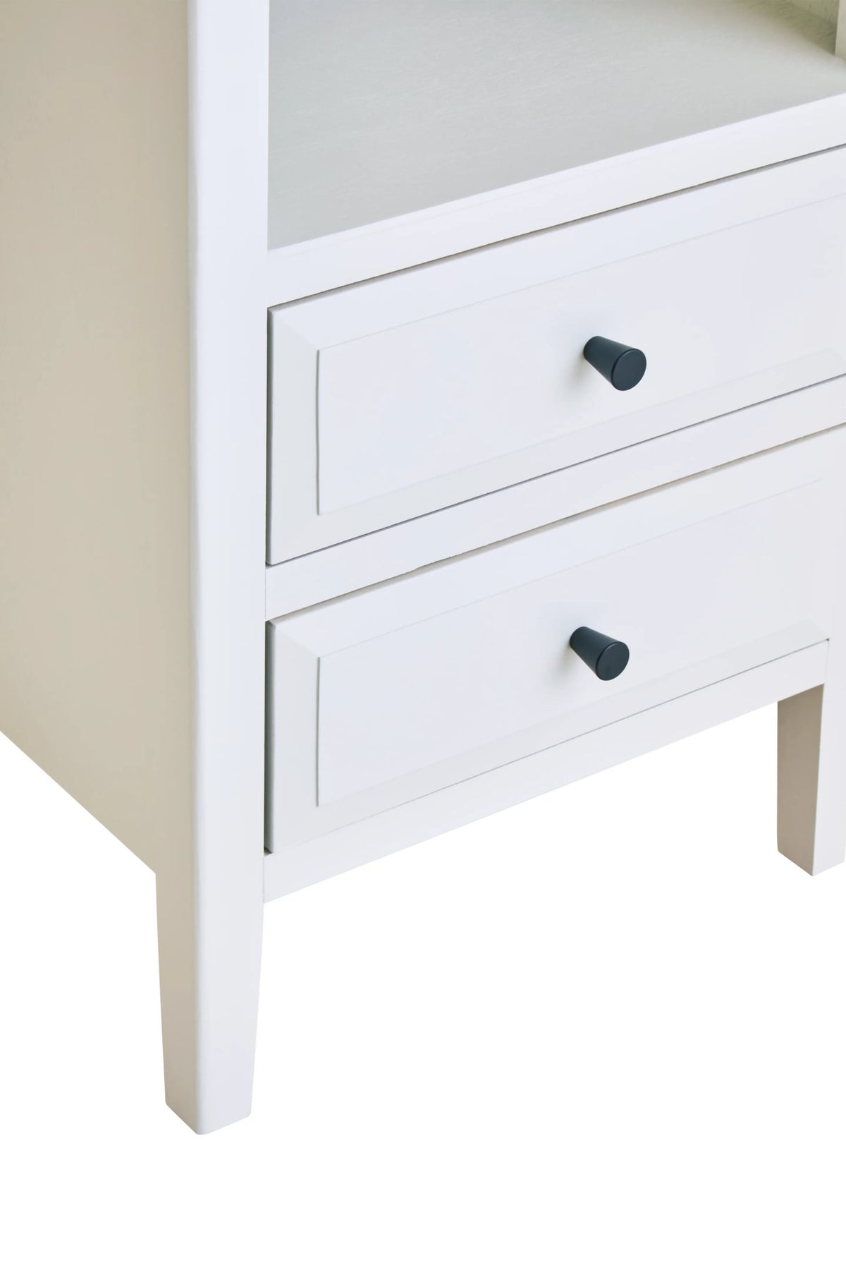 Savoy Two Drawer Wooden Side Table #colour_white