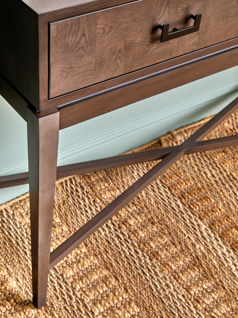 Vienna Two Drawer Antique Grey Console Table