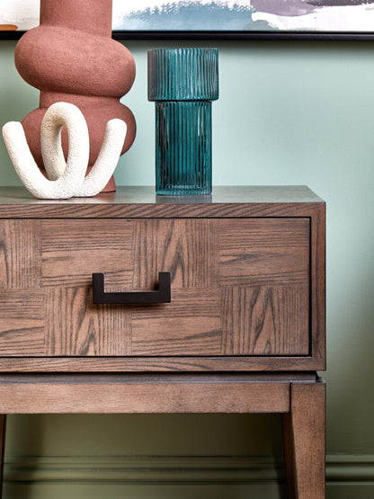 Vienna One Drawer Antique Grey Side Table