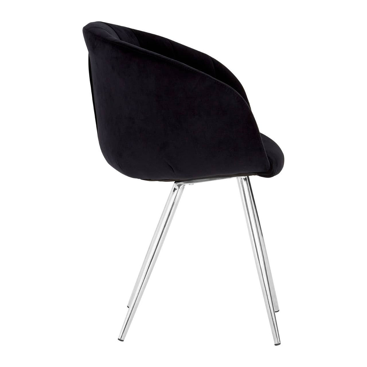 Valencia Black and Silver Velvet Chair