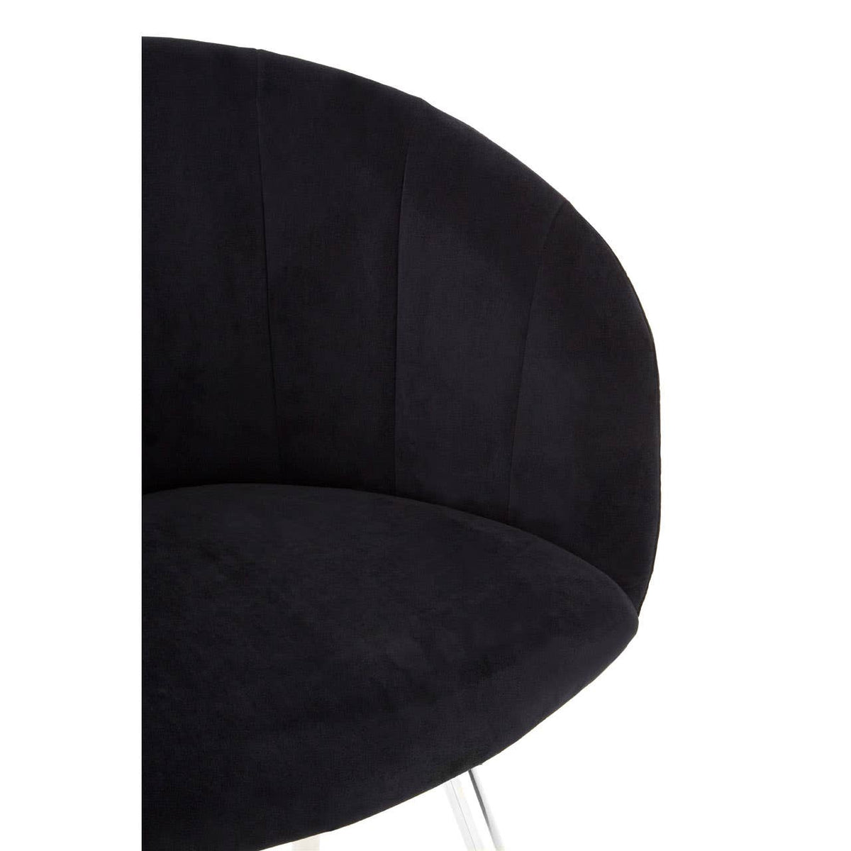 Valencia Black and Silver Velvet Chair
