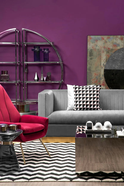 Knutsford Grey Velvet 3 Seat Sofa