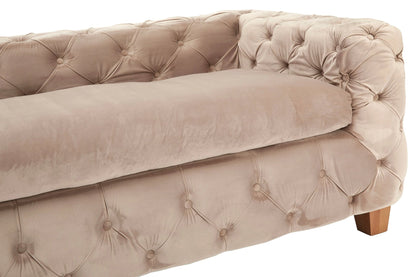 Eton 3 Seat Beige Velvet Sofa