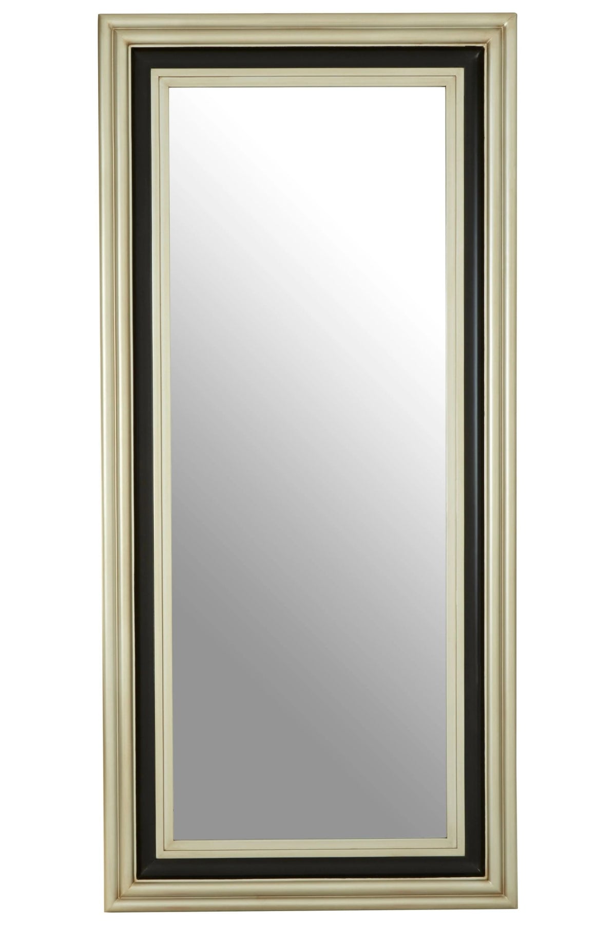 Frome Black and Silver Frame Full Length Wall Mirror
