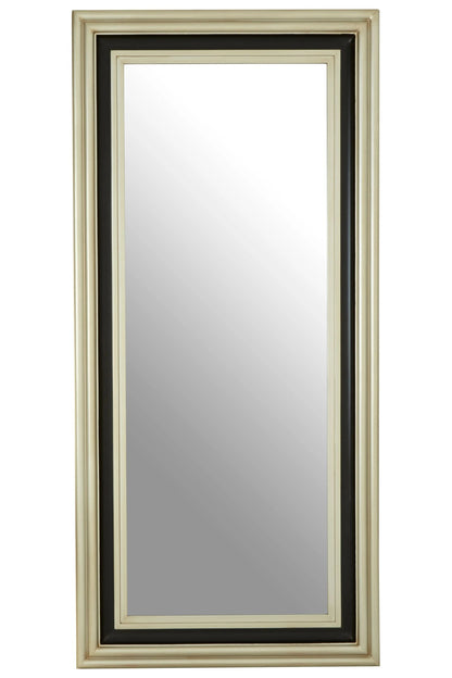 Frome Black and Silver Frame Full Length Wall Mirror