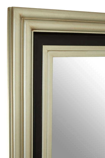 Frome Black and Silver Frame Full Length Wall Mirror