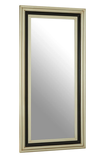 Frome Black and Silver Frame Full Length Wall Mirror