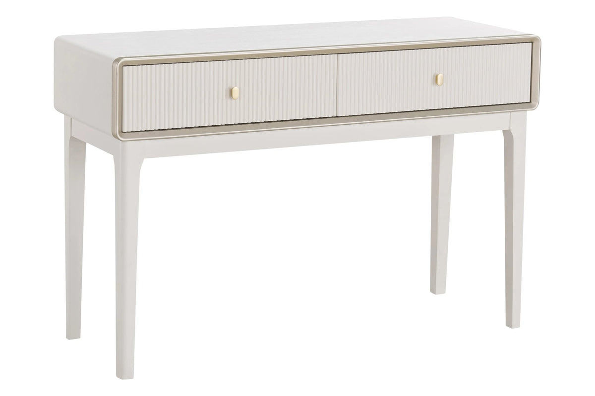 Rye Wood Veneer Two Drawer Dressing Table 