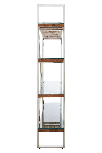 Madison Recycled Wood Four Tier Shelf Unit 
