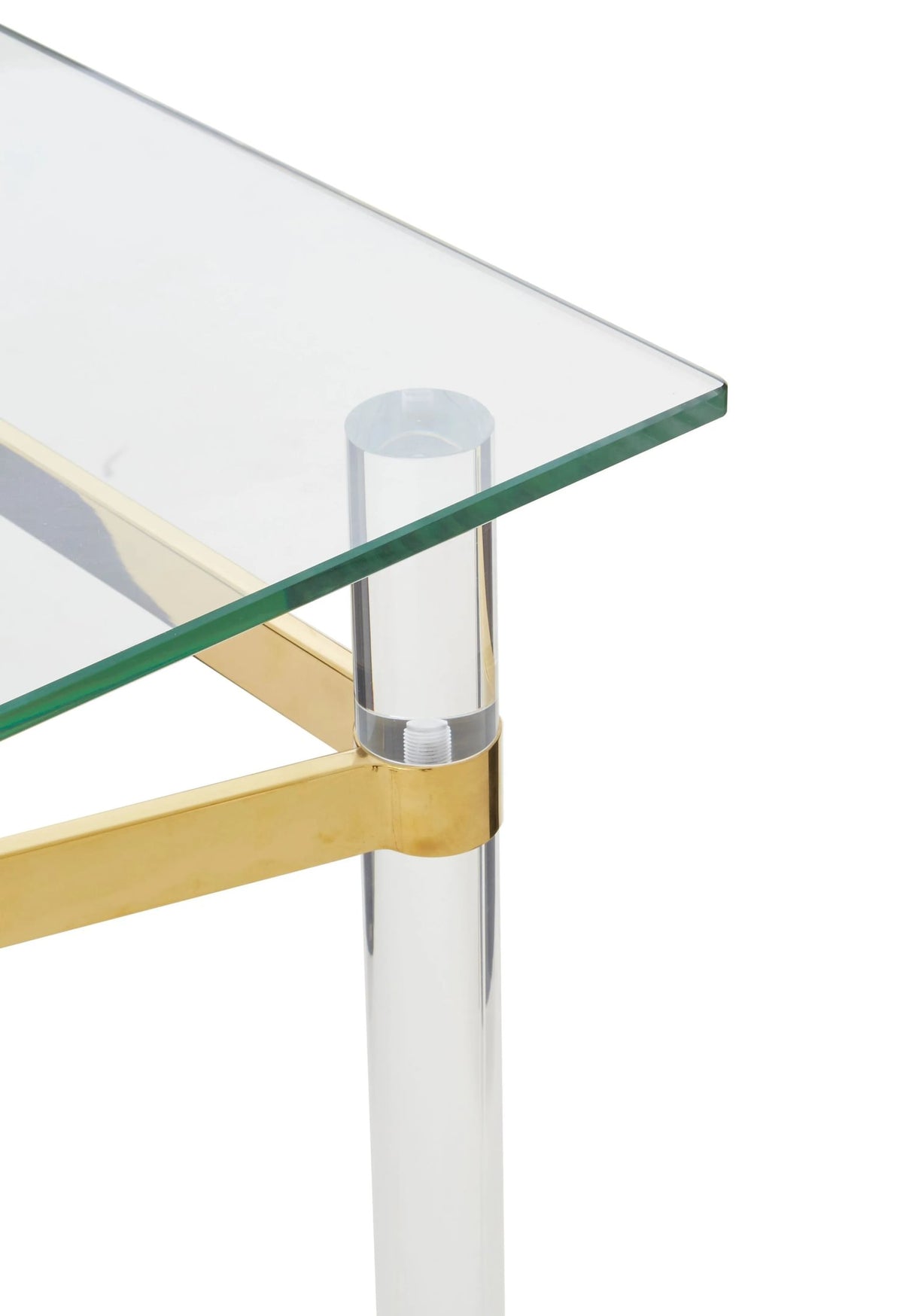 Sorrento Glass and Gold Console Table