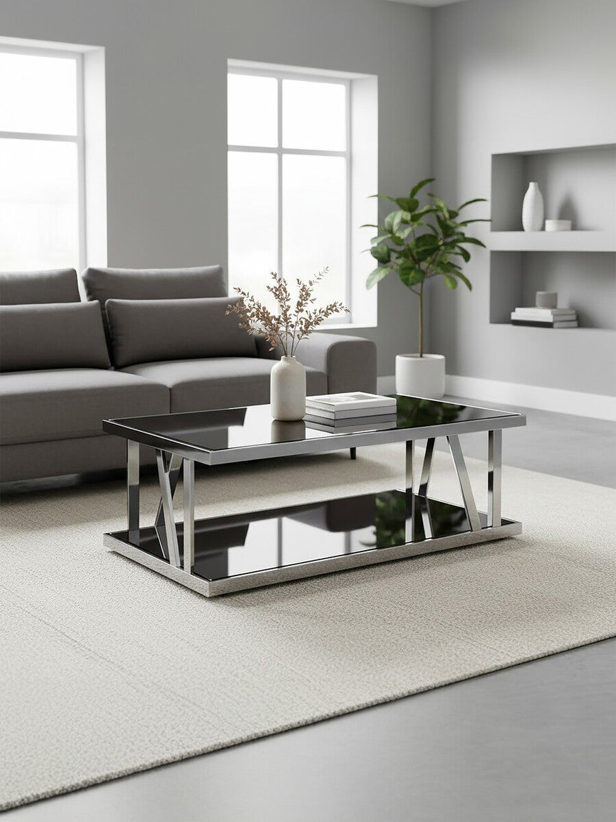 Monaco Rectangular Coffee Table with Glass 