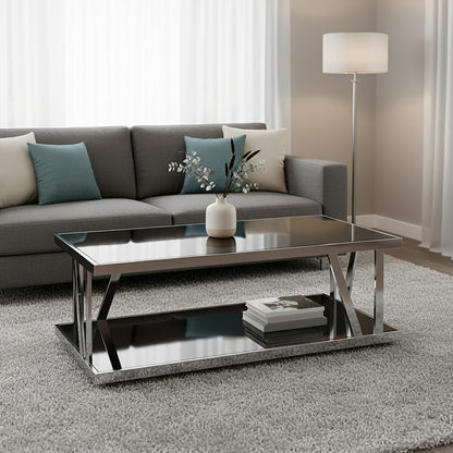 Monaco Rectangular Coffee Table with Glass 