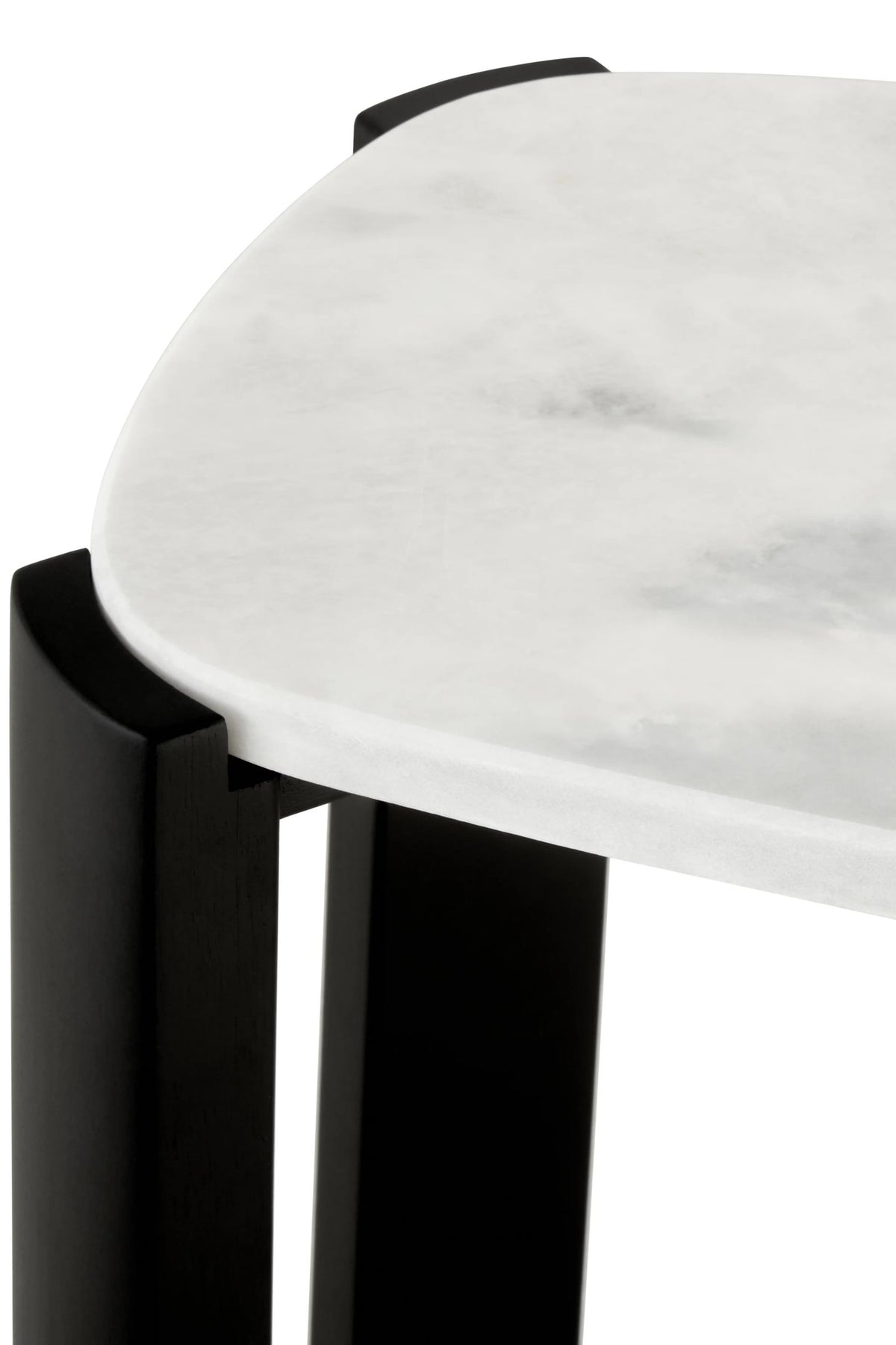 Yarm Marble Top and Acacia Wood Console Table 