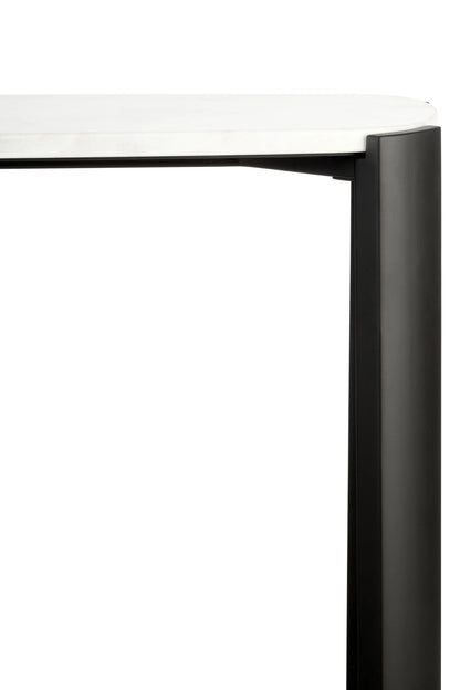 Yarm Marble Top and Acacia Wood Console Table 