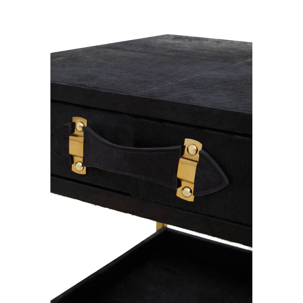 Vienna Hair On Leather Side Table 