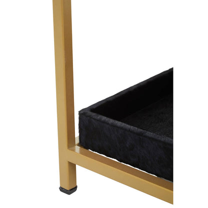Vienna Hair On Leather Side Table 
