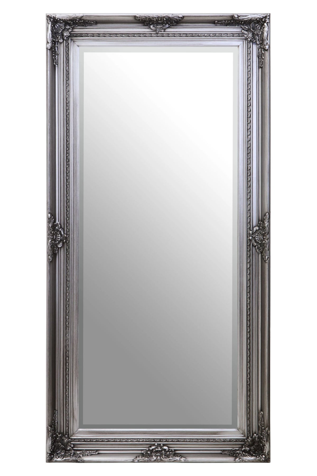 Bude Silver Wooden Frame Full Length Wall Mirror