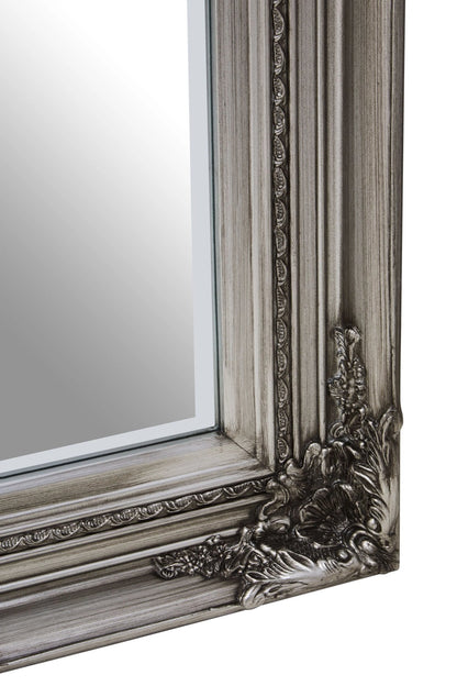 Bude Silver Wooden Frame Full Length Wall Mirror