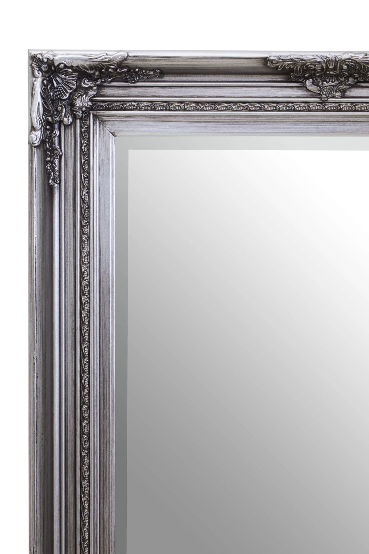 Bude Silver Wooden Frame Full Length Wall Mirror