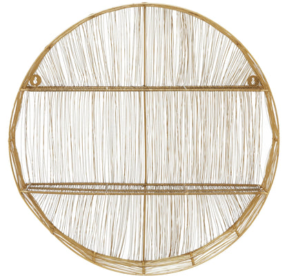 Wetherby Gold Wire Round Wall Shelf