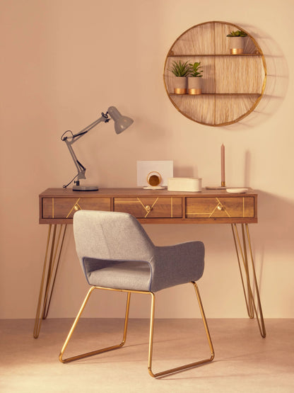 Wetherby Gold Wire Round Wall Shelf
