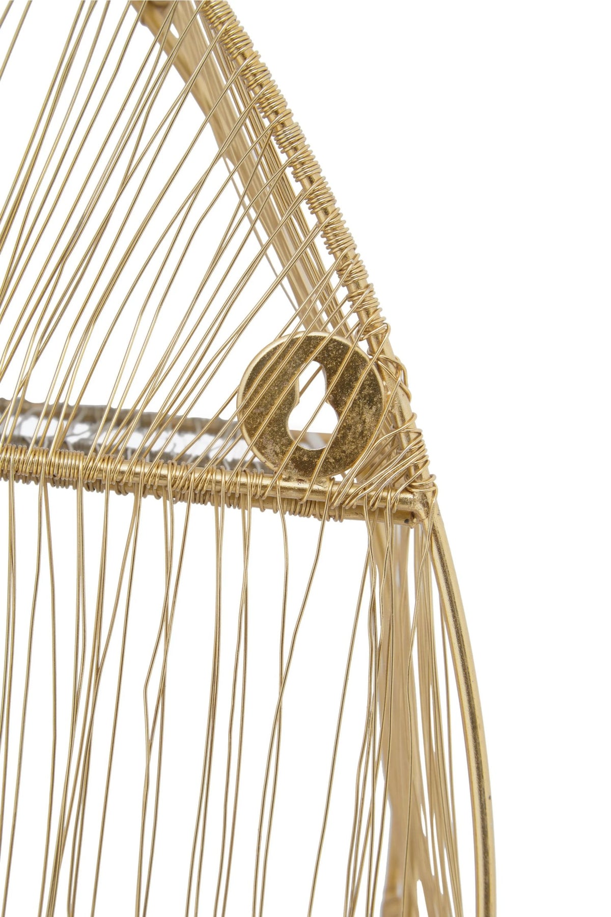 Wetherby Gold Wire Round Wall Shelf