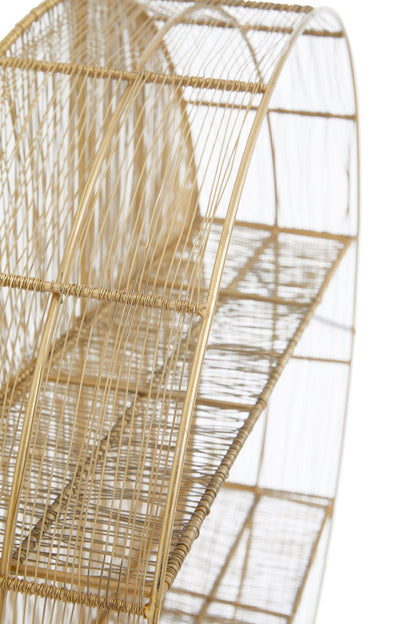 Wetherby Gold Wire Round Wall Shelf