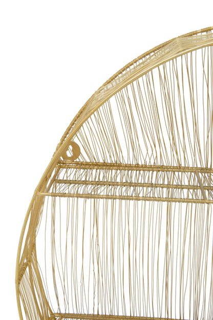 Wetherby Gold Wire Round Wall Shelf