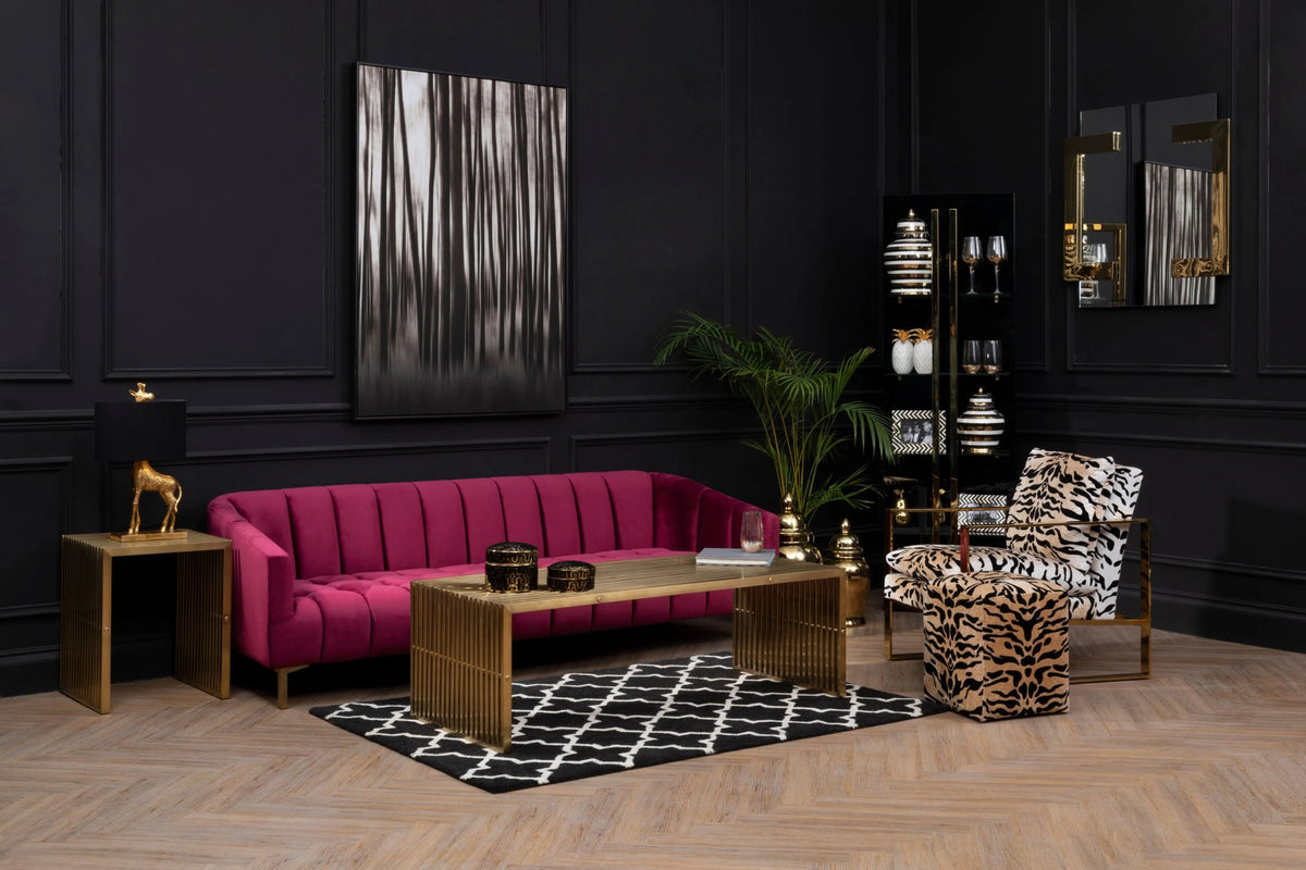 Brecon 3 Seat Wine Velvet Sofa