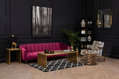 Brecon 3 Seat Wine Velvet Sofa
