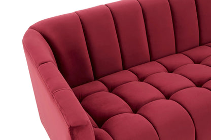 Brecon 3 Seat Wine Velvet Sofa