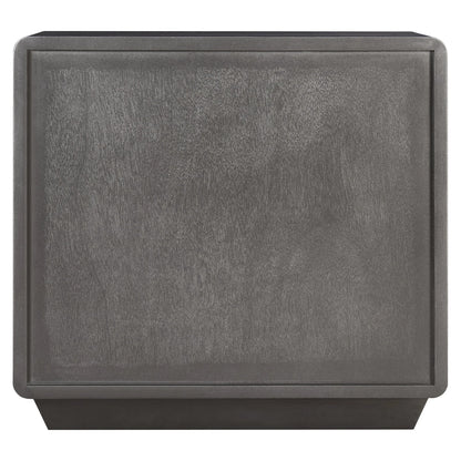 Rye Wood Veneer Two Drawer Bedside Table 