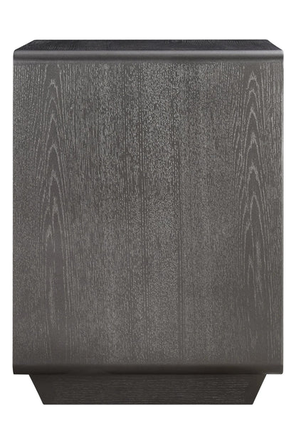 Rye Wood Veneer Two Drawer Bedside Table 