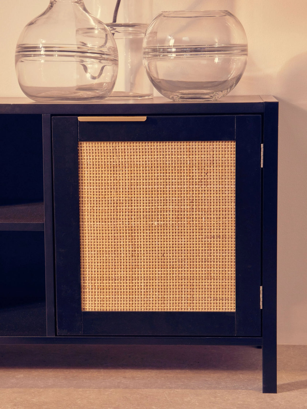 Como Rattan Media Unit #colour_black