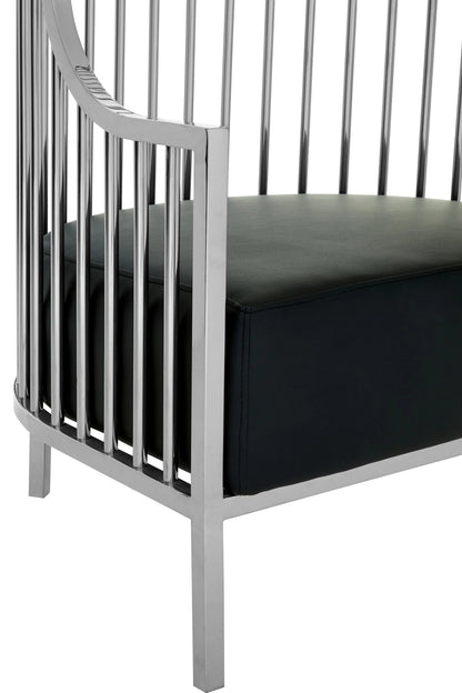 Notting Silver Finish Dome Cage Chair