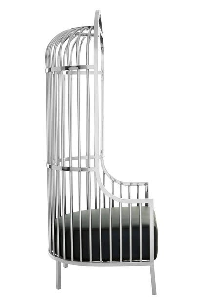 Notting Silver Finish Dome Cage Chair