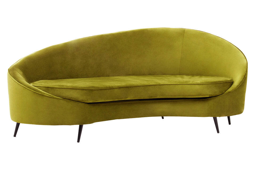 Brooklyn Three Seat Velvet Sofa Olive 
